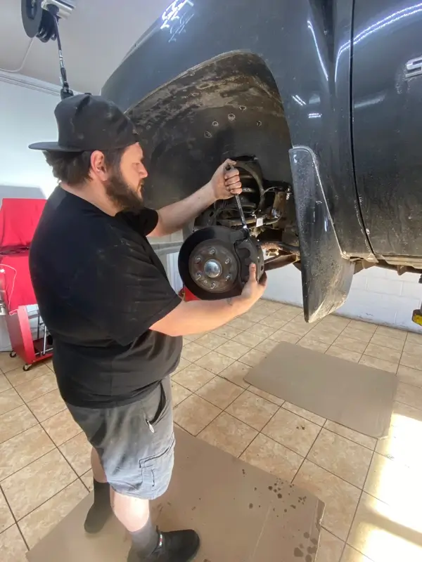 Brake Repair Shop Boyertown Mechanic Changing Brake Pads